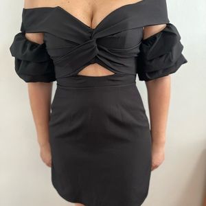 Saints + secrets mini black dress